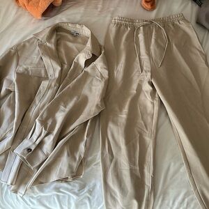 fashion nova pants and button up set